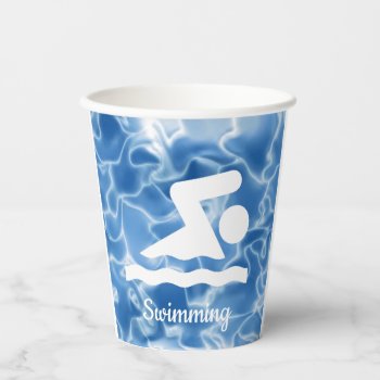 Swimming Design Paper Cup by SjasisSportsSpace at Zazzle