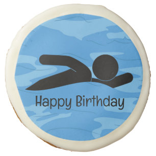 Swimming Design Sugar Cookie