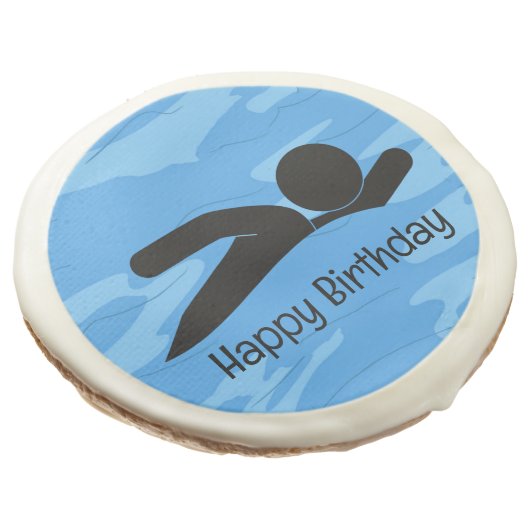 Swimming Design Sugar Cookie (Angled)