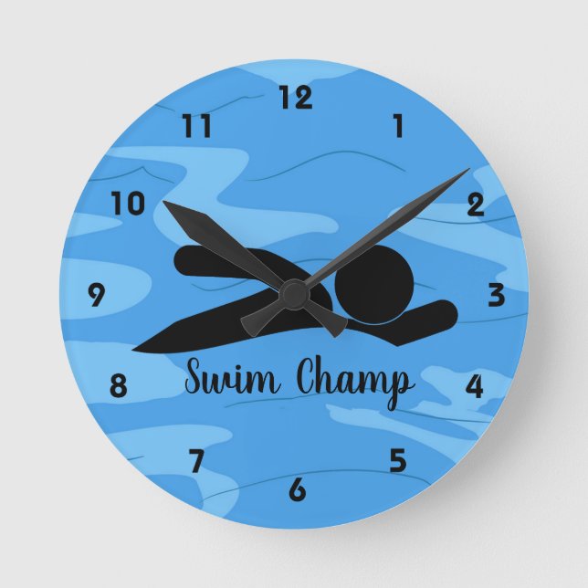 Swimming Design Wall Clock (Front)