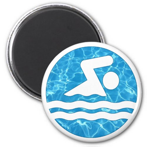 Swimming  Diving Coach or Swimmer Cool Swim Icon Magnet