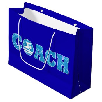 Swimming & Diving Coach Pool Water Swim Coach's Large Gift Bag by SoccerMomsDepot at Zazzle