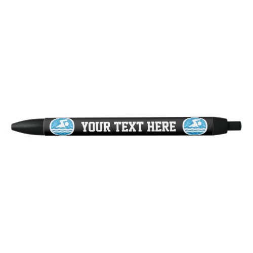 Swimming  Diving Custom Team Name or Text Coachs Black Ink Pen