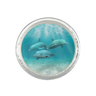 Swimming Dolphins Ring