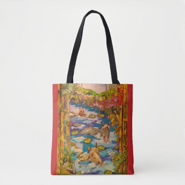 Swimming Down the River Tote Bag (Front)