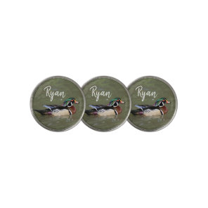 Swimming Duck Personalized Golf Ball Marker