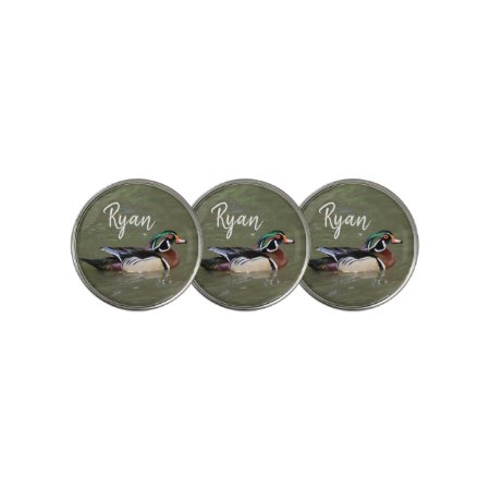 Swimming Duck Personalized Golf Ball Marker