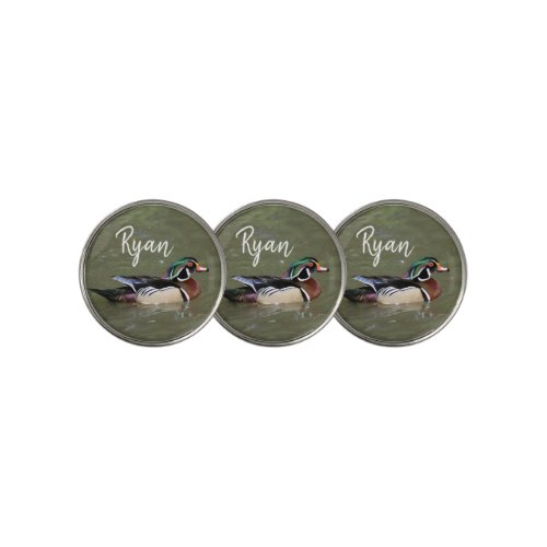 Swimming Duck Personalized Golf Ball Marker