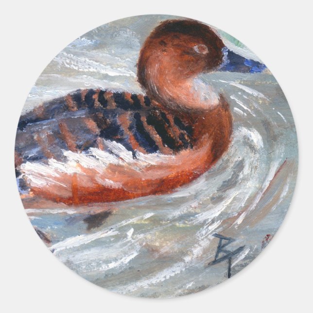Swimming Duck Sticker (Front)