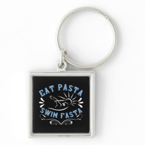 Swimming - Eat Pasta Swim Fasta Keychain