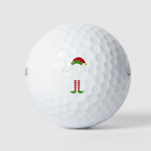 Swimming Elf Family Matching Group Christmas Party Golf Balls