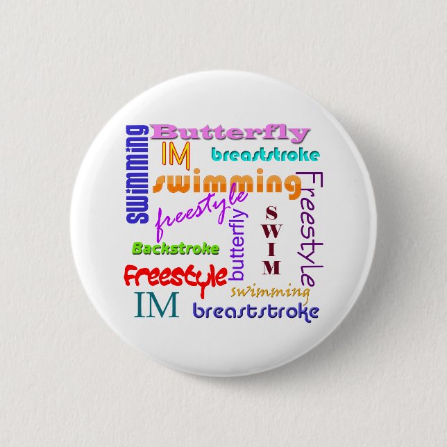 Swimming Everywhere Button (Front)