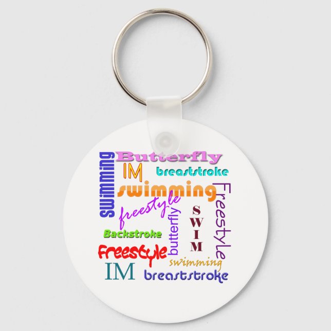 Swimming Everywhere Keychain (Front)