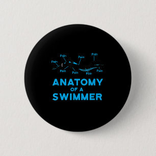 Swimming Fan Gifts Anatomy Of A Swimmer Button