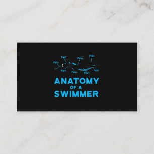 Swimming Fan Gifts Anatomy Of A Swimmer Enclosure Card