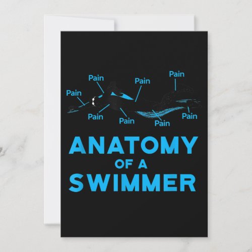 Swimming Fan Gifts Anatomy Of A Swimmer Holiday Card