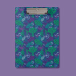 Swimming Fish and Bubbles Vibrant Reef Pattern Clipboard
