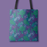 Swimming Fish and Bubbles Vibrant Reef Pattern Tote Bag