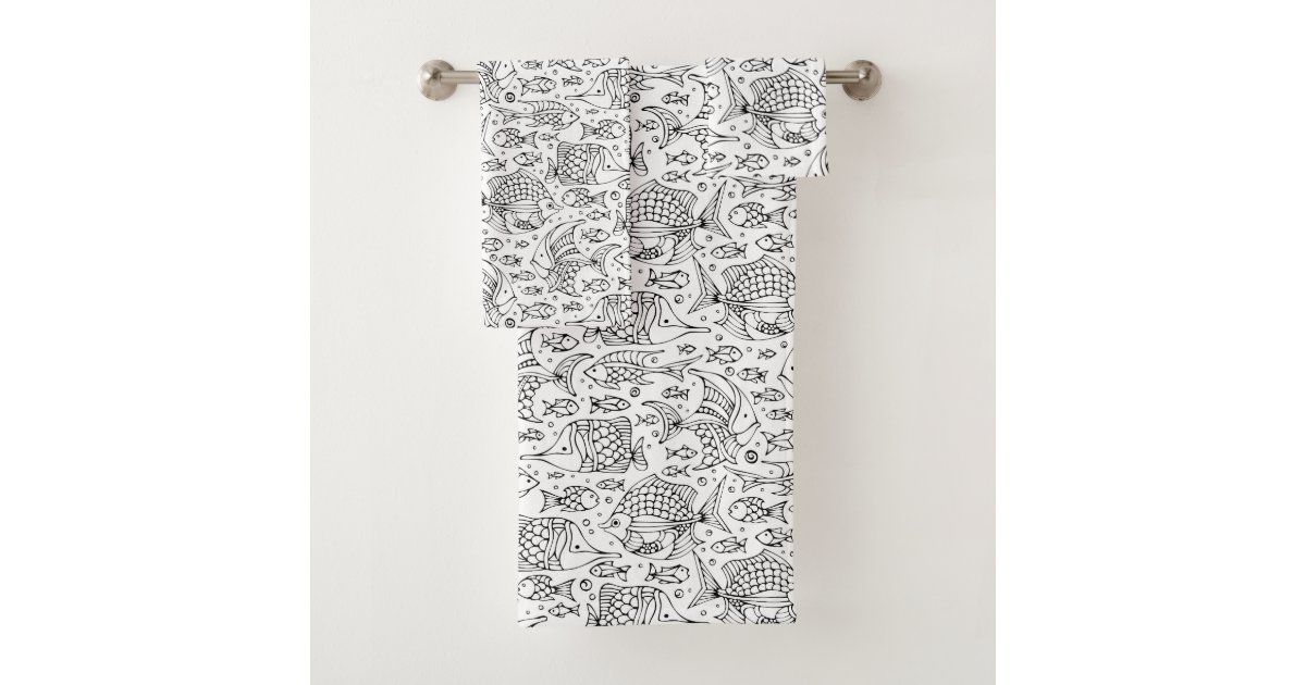 Swimming Fish Bath Towel Set Zazzle
