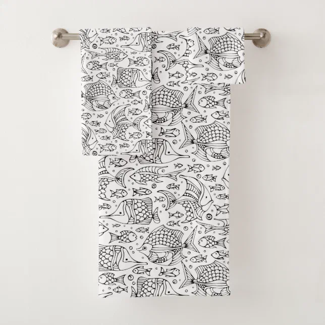 Swimming Fish Bath Towel Set Zazzle