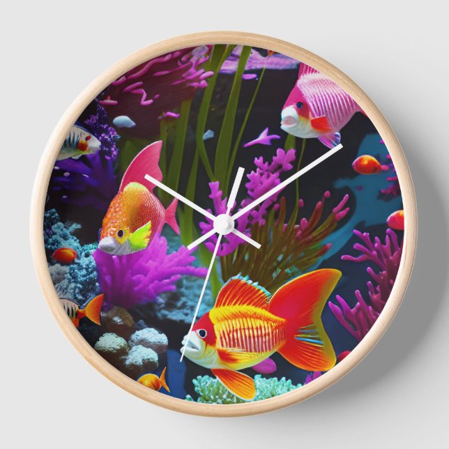 Swimming Fish  Clock (Front)