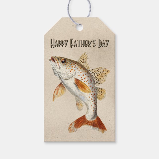 Swimming Fish Happy Father’s Day Gift Tag (Front)