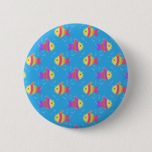 Swimming Fish Pattern Button