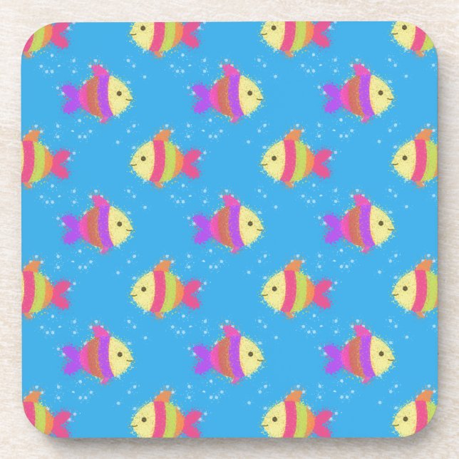 Swimming Fish Pattern Coaster (Front)