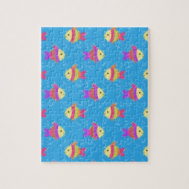 Swimming Fish Pattern Jigsaw Puzzle (Vertical)