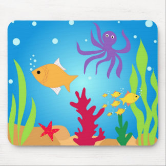 Swimming fishes mouse pad