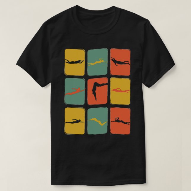 Swimming Float Retro Vintage T-Shirt (Design Front)