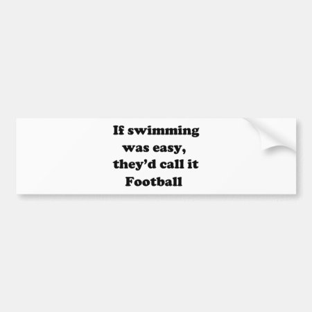 Swimming Football Bumper Sticker