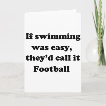 Swimming Football Card by mythander889 at Zazzle
