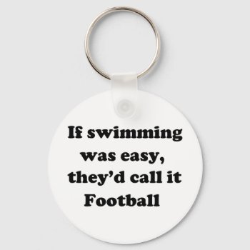 Swimming Football Keychain by mythander889 at Zazzle
