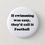 Swimming Football Pinback Button at Zazzle