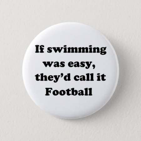 Swimming Football Pinback Button