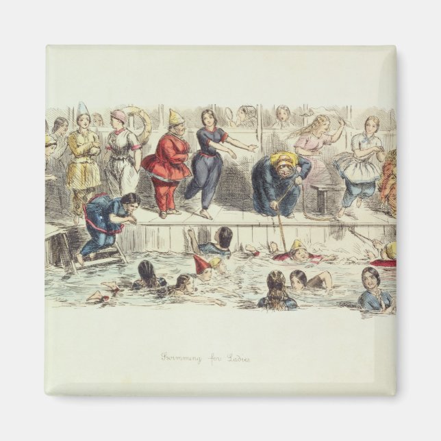 Swimming for Ladies, 1844 (litho) Magnet (Front)
