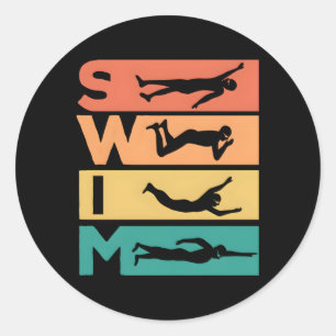 Swimming For Swimmers Classic Round Sticker