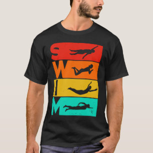 Swimming For Swimmers Retro Vintage T-Shirt