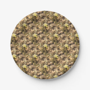 Swimming Frog Immersed In Clear River Water Painti Paper Plates