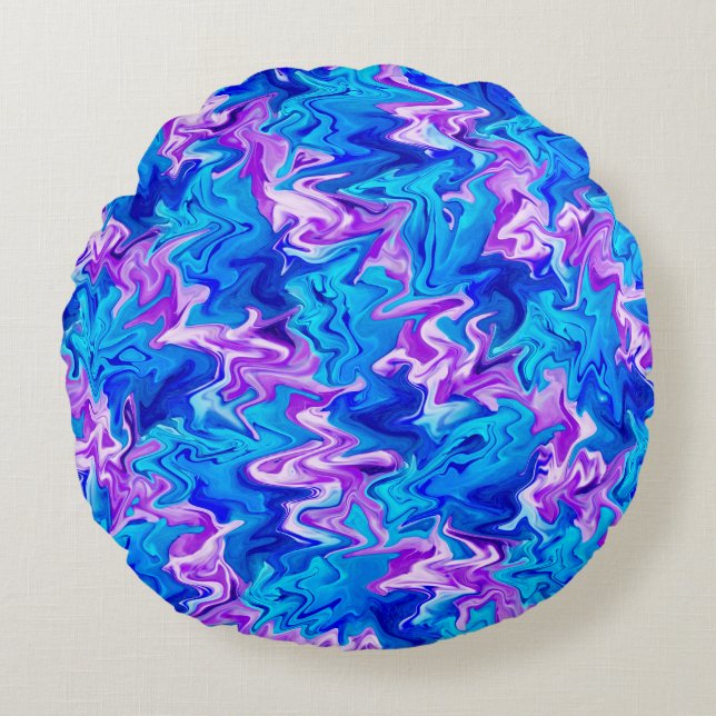 Swimming Fun.... Round Pillow (Front)