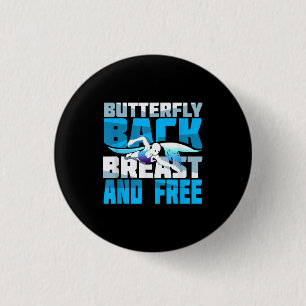 Swimming Gift For Swimmer Button