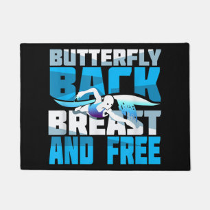 Swimming Gift For Swimmer Doormat