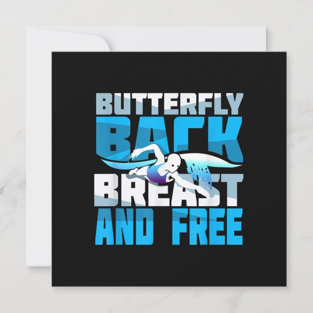 Swimming Gift For Swimmer Invitation (Front)