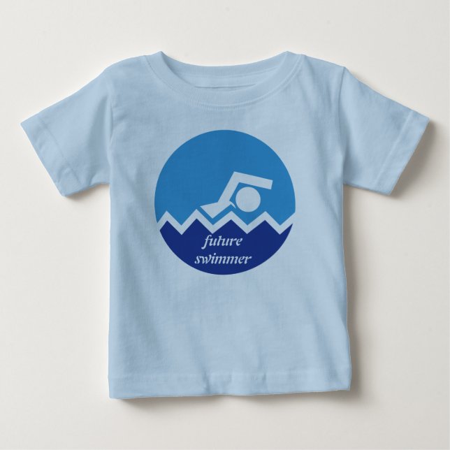 Swimming gifts, future swimmer custom baby T-Shirt (Front)