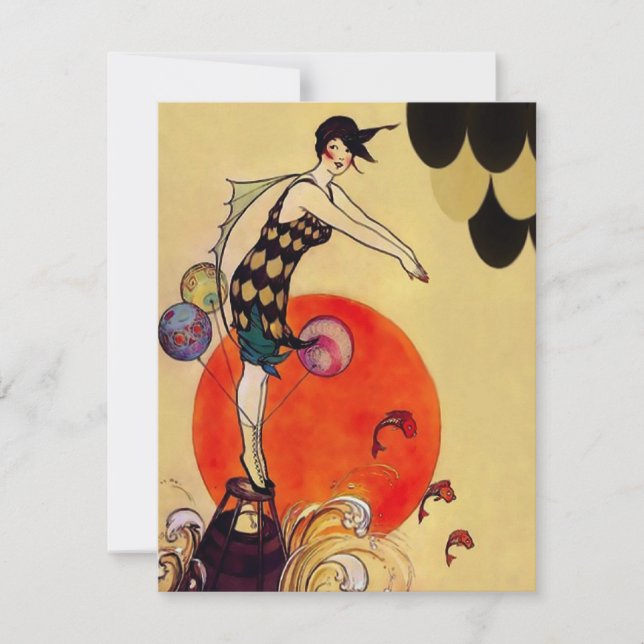 Swimming Girl ~ Invitation (Front)