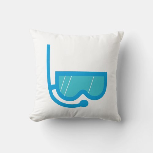 swimming goggles throw pillow