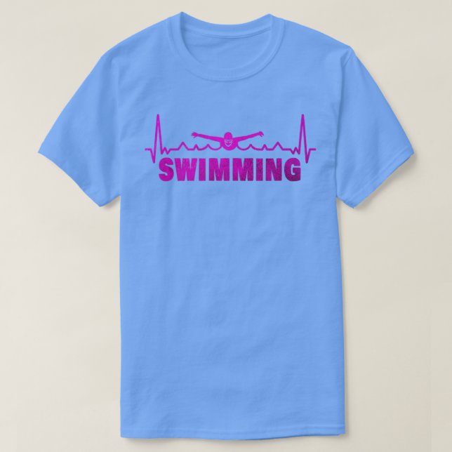 Swimming heart rate design 2 T-Shirt (Design Front)