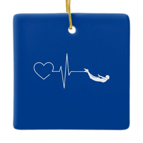 Swimming Heartbeat Ceramic Ornament