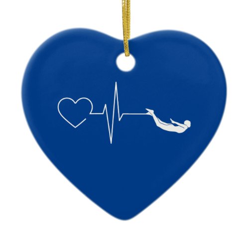 Swimming Heartbeat Ceramic Ornament